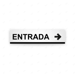 Rótulo Vial Direccional para Sótano o Estacionamientos - Entrada Flecha Lado Derecho Línea Negra| Cod. VDIR-2262