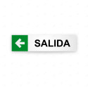 Rótulo Vial Direccional para Sótano o Estacionamientos - Salida Flecha Lado Izquierdo Verde| Cod. VDIR-3151