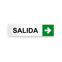 Rótulo Vial Direccional para Sótano o Estacionamientos - Salida Flecha Lado Derecho Verde |Cod.  VDIR-3152