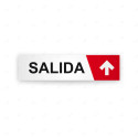 Rótulo Vial Direccional para Sótano o Estacionamientos - Salida Flecha Lado Arriba Rojo |Cod. VDIR-4133