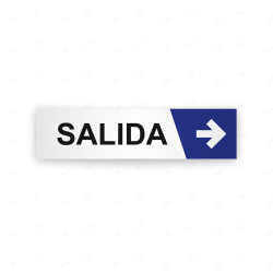 Rótulo Vial Direccional para Sótano o Estacionamientos - Salida Flecha Lado Derecho Azul |Cod. VDIR-4142
