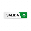 Rótulo Vial Direccional para Sótano o Estacionamientos - Salida Flecha Lado Arriba Verde|Cod. VDIR-4153