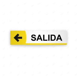 Rótulo Vial Direccional para Sótano o Estacionamientos - Entrada Flecha Lado Izquierdo Línea Amarilla|Cod. VDIR-5121
