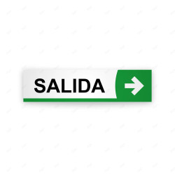 Rótulo Vial Direccional para Sótano o Estacionamientos - Salida Flecha Lado Derecho Línea Verde|Cod. VDIR-5152