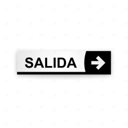Rótulo Vial Direccional para Sótano o Estacionamientos - Salida Flecha Lado Derecho Línea Negro|Cod. VDIR-5162