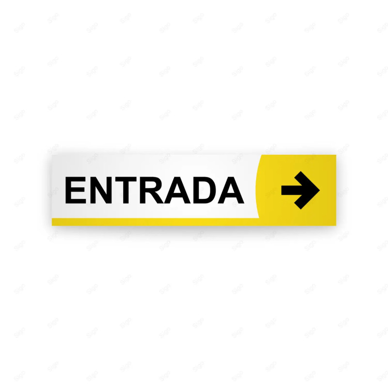 Rótulo Vial Direccional para Sótano o Estacionamientos - Salida Flecha Lado Derecho Línea Amarilla|Cod. VDIR-5222