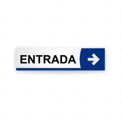 Rótulo Vial Direccional para Sótano o Estacionamientos - Salida Flecha Lado Derecho Línea Azul|Cod. VDIR-5242