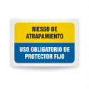 Señales Combinadas - Riesgo De Atrapamiento Uso Obligatorio D e Protector Fijo| Cod. CB-126