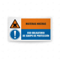 Señales Combinadas - Materias Nocivas Uso Obligatorio De Equipo De Protección| Cod. CB-158