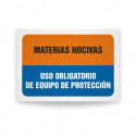 Señales Combinadas - Materias Nocivas Uso Obligatorio De Equipo De Protección| Cod. CB-159