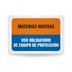 Señales Combinadas - Materias Nocivas Uso Obligatorio De Equipo De Protección| Cod. CB-159