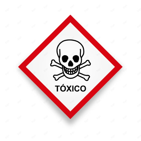 Rótulo Rombo Químico - Toxico / Venenoso | Cod. RQI - 1, Rótulos Rombos Químicos