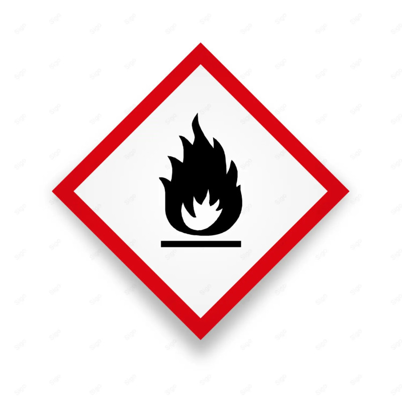 Rótulo Rombo Químico - Sustancias Inflamables | Cod. RQI - 9, Rótulos Rombos Químicos