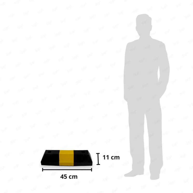 Tope Corto Para Estacionamiento Vulcanizado | SIGO