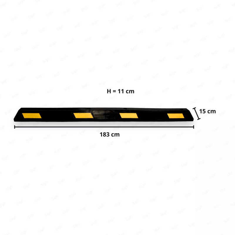 Tope Largo Para Estacionamiento Vulcanizado| SIGO