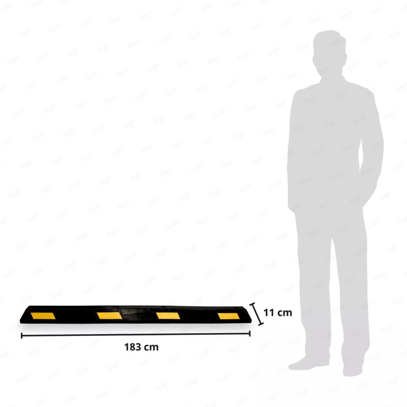 Tope Largo Para Estacionamiento Vulcanizado| SIGO