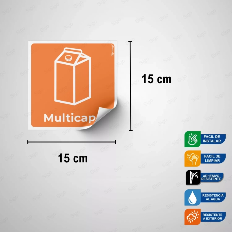 Sticker Reciclaje | Multicapa, Rótulos de Reciclaje