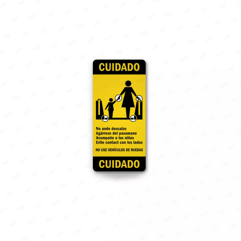 ‣ Rótulo de Cuidado - Escalera Eléctrica... | SIGO