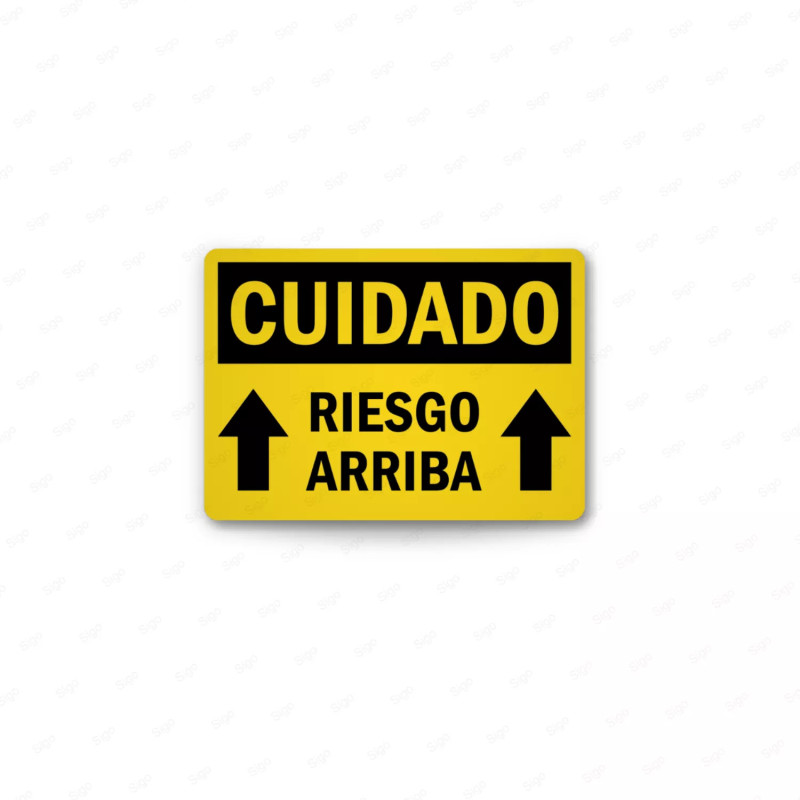 Rótulo de Cuidado - Riesgo Arriba | Cod. CUI-18, Rótulos de Cuidado