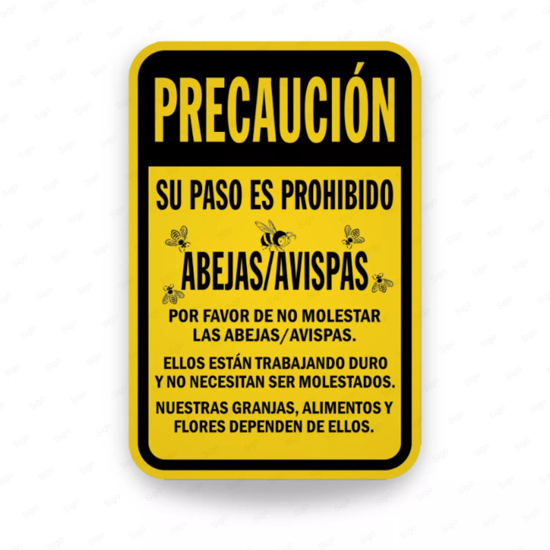 Rótulo de Precaución - Su paso es prohibido | Cod. PRE - 4, Rótulos de Precaución