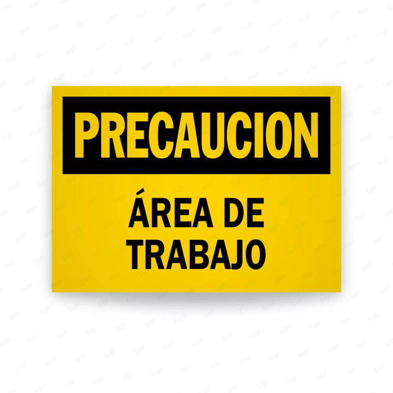 Rótulo de Precaución - Área de Trabajo | Cod. PRE - 1, Rótulos de Precaución