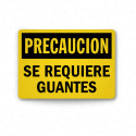Rótulo de Precaución - Se requiere guantes | Cod. PRE - 19, Rótulos de Precaución