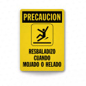 Rótulo de Precaución - Cuidado cuando mojado o helado  | Cod. PRE - 23, Rótulos de Precaución