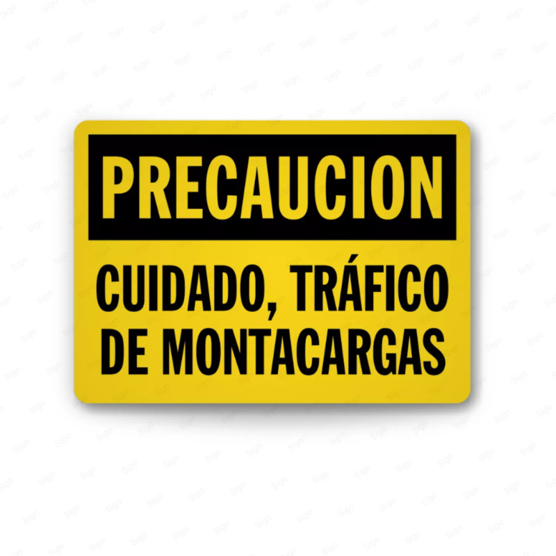 Rótulo de Precaución - Cuidado tráfico de montacargas | Cod. PRE - 24, Rótulos de Precaución