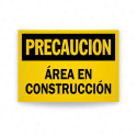 Rótulo de Precaución - Área de construcción | Cod. PRE - 3, Rótulos de Precaución