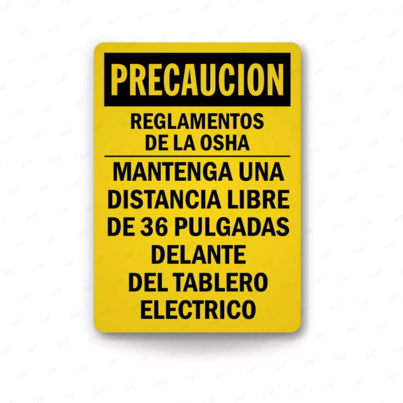 Rótulo de Precaución - Reglamento de la OSHA | Cod. PRE - 7, Rótulos de Precaución