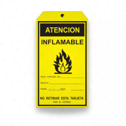 Tarjeta de Seguridad - Inflamable | Cod. TJ - 18, Inicio