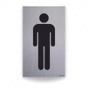 ‣ Rótulo Aluminio Baño Hombres | SIGO