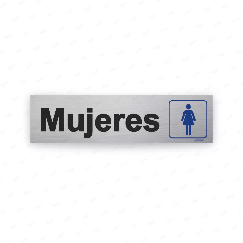 ‣ Rótulo Aluminio Baño Mujeres Horiz... | SIGO