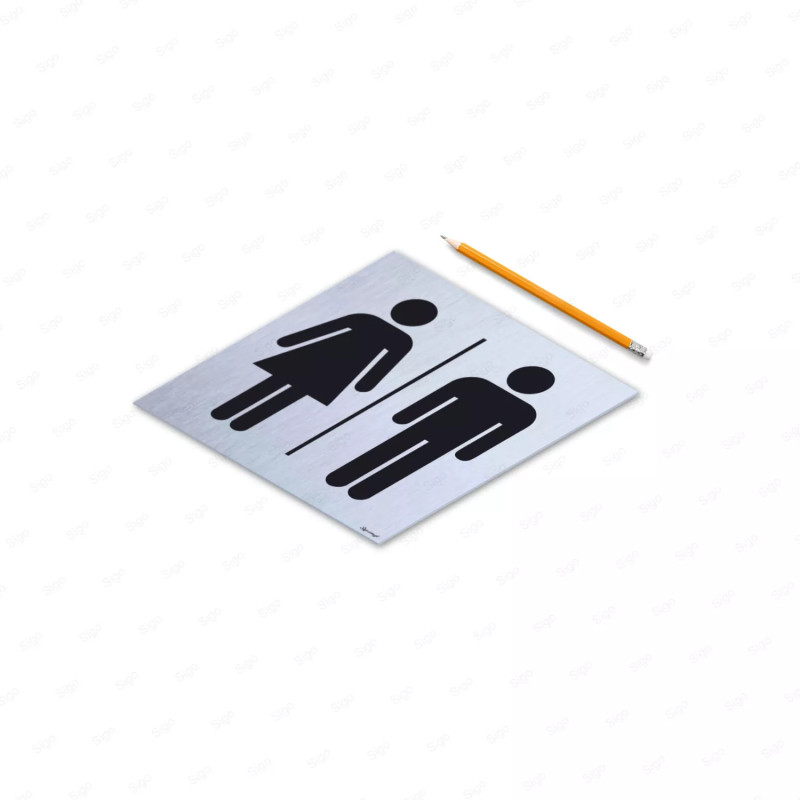 ‣ Rótulo Aluminio Baños Mixto | SIGO