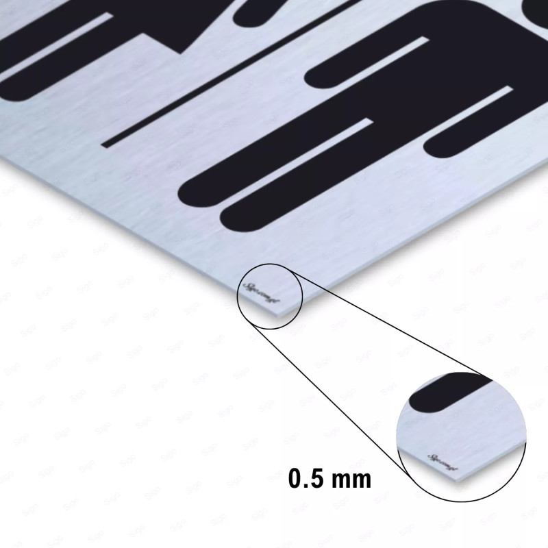 ‣ Rótulo Aluminio Baños Mixto | SIGO