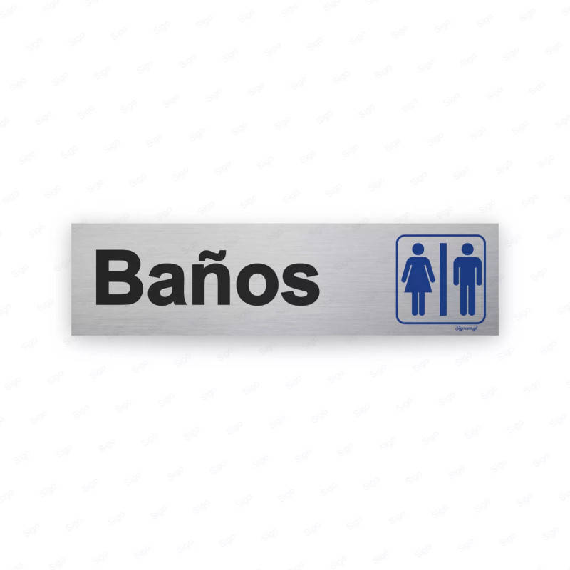 ‣ Rótulo Aluminio Baños Mixto Hor... | SIGO