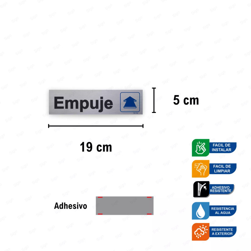 ‣ Rótulo Aluminio Empuje Horiz... | SIGO