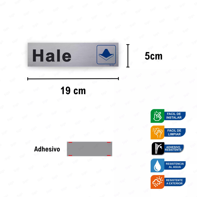 ‣ Rótulo Aluminio Hale Horiz... | SIGO