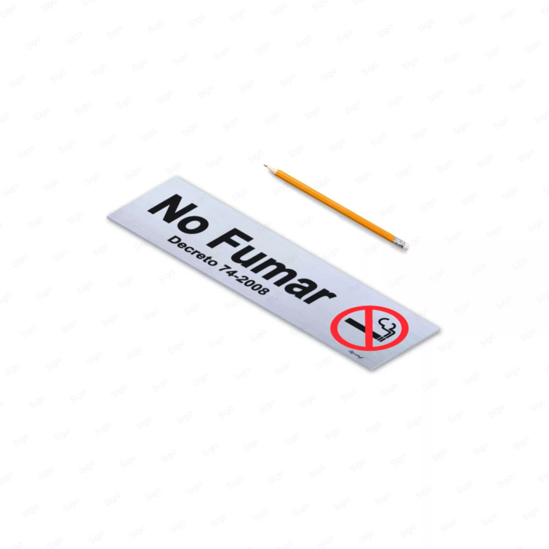 ‣ Rótulo Aluminio No Fumar Horiz... | SIGO