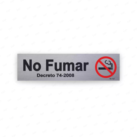 ‣ Rótulo Aluminio No Fumar Horiz... | SIGO