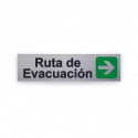 ‣ Rótulo Aluminio Evacuación Flecha Der... | SIGO