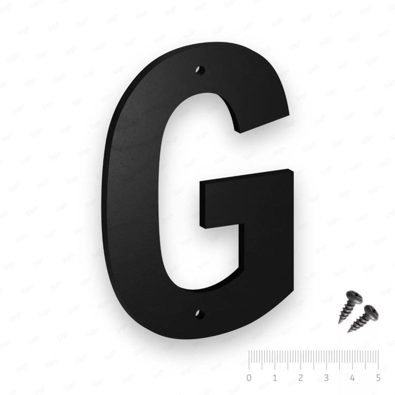 ‣ Letra Plástico G con Tornillos | SIGO
