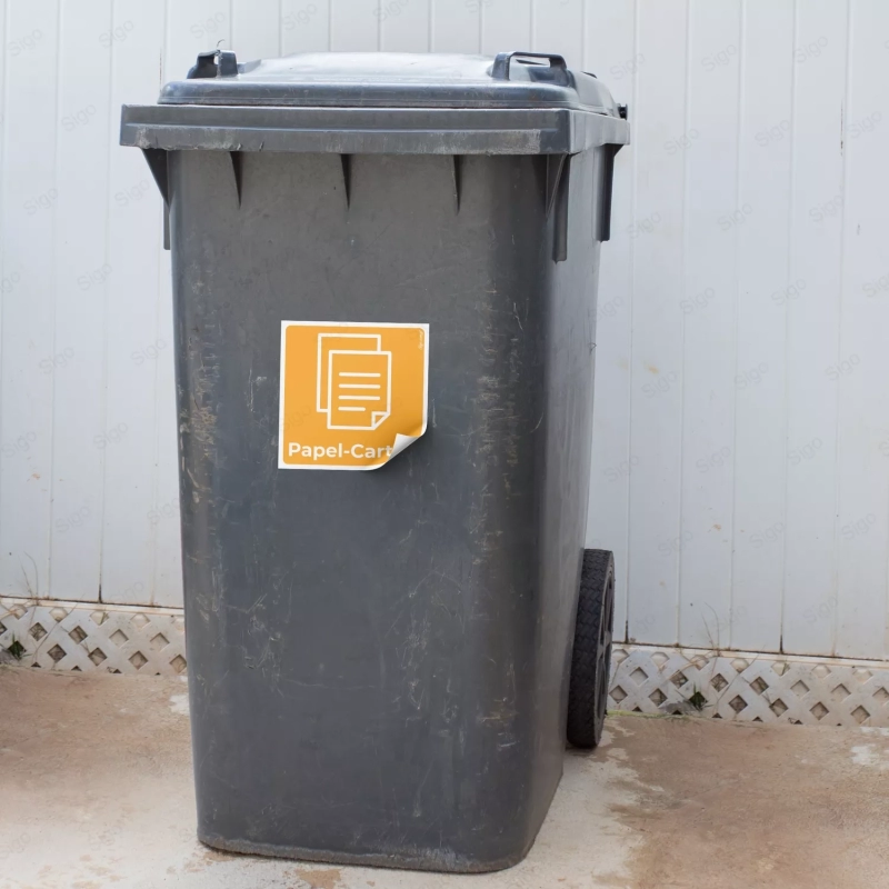 Sticker Reciclaje | Papel Cartón, Rótulos de Reciclaje