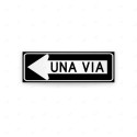 ‣ Rótulo Vial Reglamentario - Una Vía Izquierda | SIGO