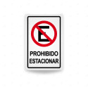 ‣ Rótulo Vial Reglamentario - Prohibido Estacionar | SIGO