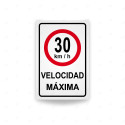 ‣ Rótulo Vial Reglamentario - Velocidad Máxima 30 Km/h | SIGO