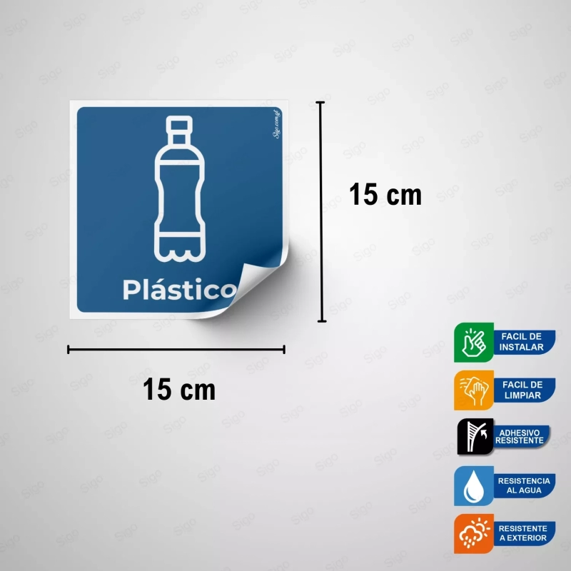 Sticker Reciclaje | Plástico, Rótulos de Reciclaje