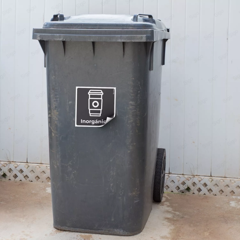 Sticker Reciclaje | Inorgánico, Rótulos de Reciclaje