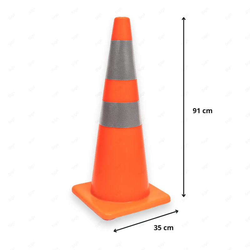 Cono Vial Tráfico | Naranja 91 cm