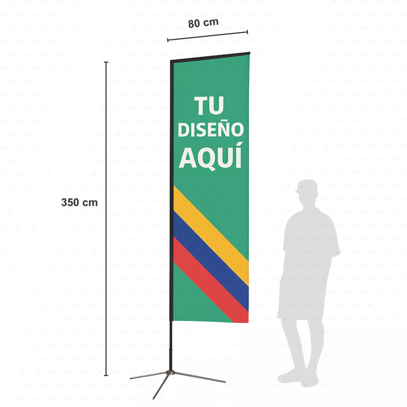 ‣ Bandera Promo Rectangular 80x350 cm | SIGO